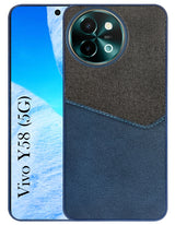 For Vivo Y58 5G Back Cover Case (Dual PU Leather Stitch | Professional Minimalist | Soft and Flexible)