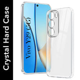 For Vivo Y29 Back Cover Case (Hybrid Crystal panel with Side Soft PU | Camera Protection | HD Clear Shockproof)