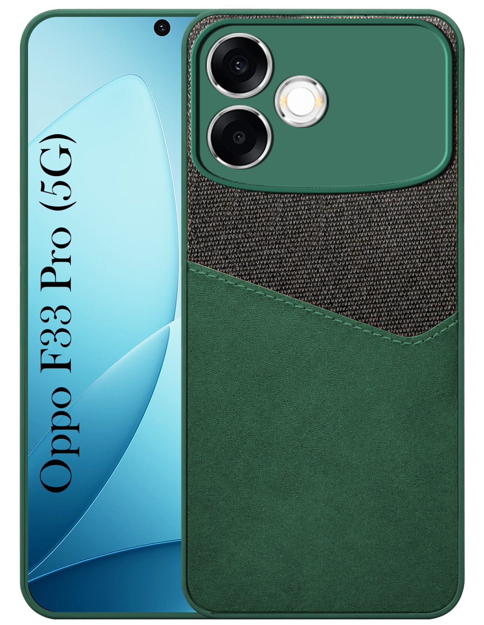 For Oppo F33 Pro 5G Back Cover Case (Dual PU Leather Stitch | Professional Minimalist | Soft and Flexible)