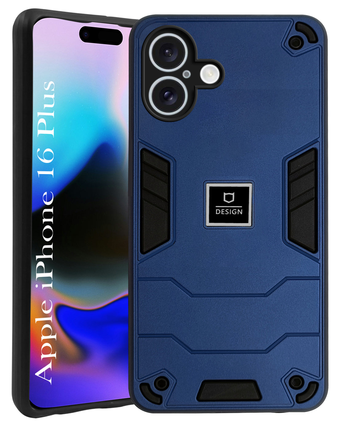 For Apple iPhone 16 Plus Back Cover Case (Lightweight Hybrid Shockproof Polycarbonate)
