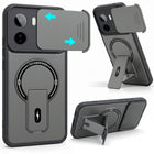 For Vivo T5 Pro 5G Back Case Cover Metallic (Hybrid Armor Kickstand | Sliding Shutter Camera Protection | MagSafe Compatible)
