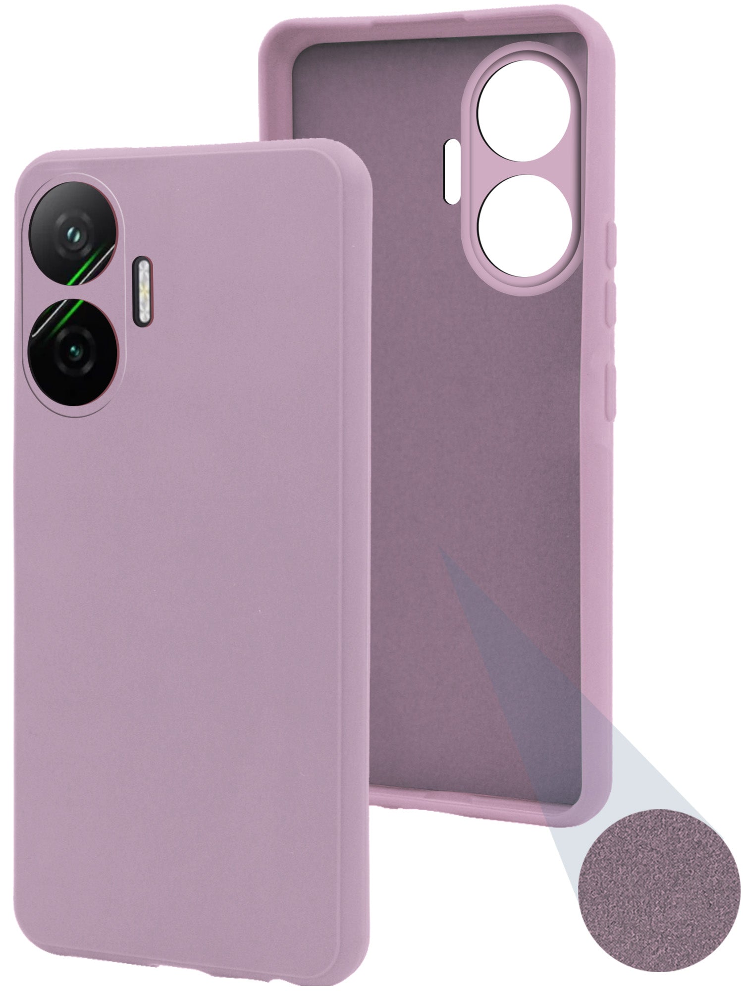 For Xiaomi Poco F7 5G Back Cover Case (Matte Finish Silicone with Inside Fiber cloth)