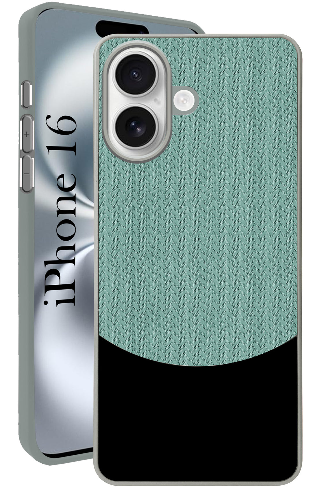 For Apple iPhone 16 Back Cover Case (Elegant PU Leather Finish | Premium Minimalist Professional | Camera Protection Bump)