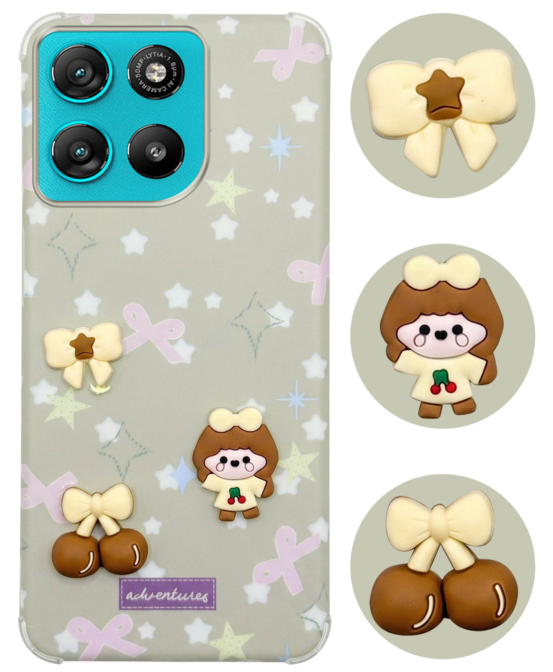 For Motorola Moto G67 Power | G57 Power Back Cover Case (3D Cute Cartoons | Hard Back Side Soft | Matte Premium Finish | HD Printing)