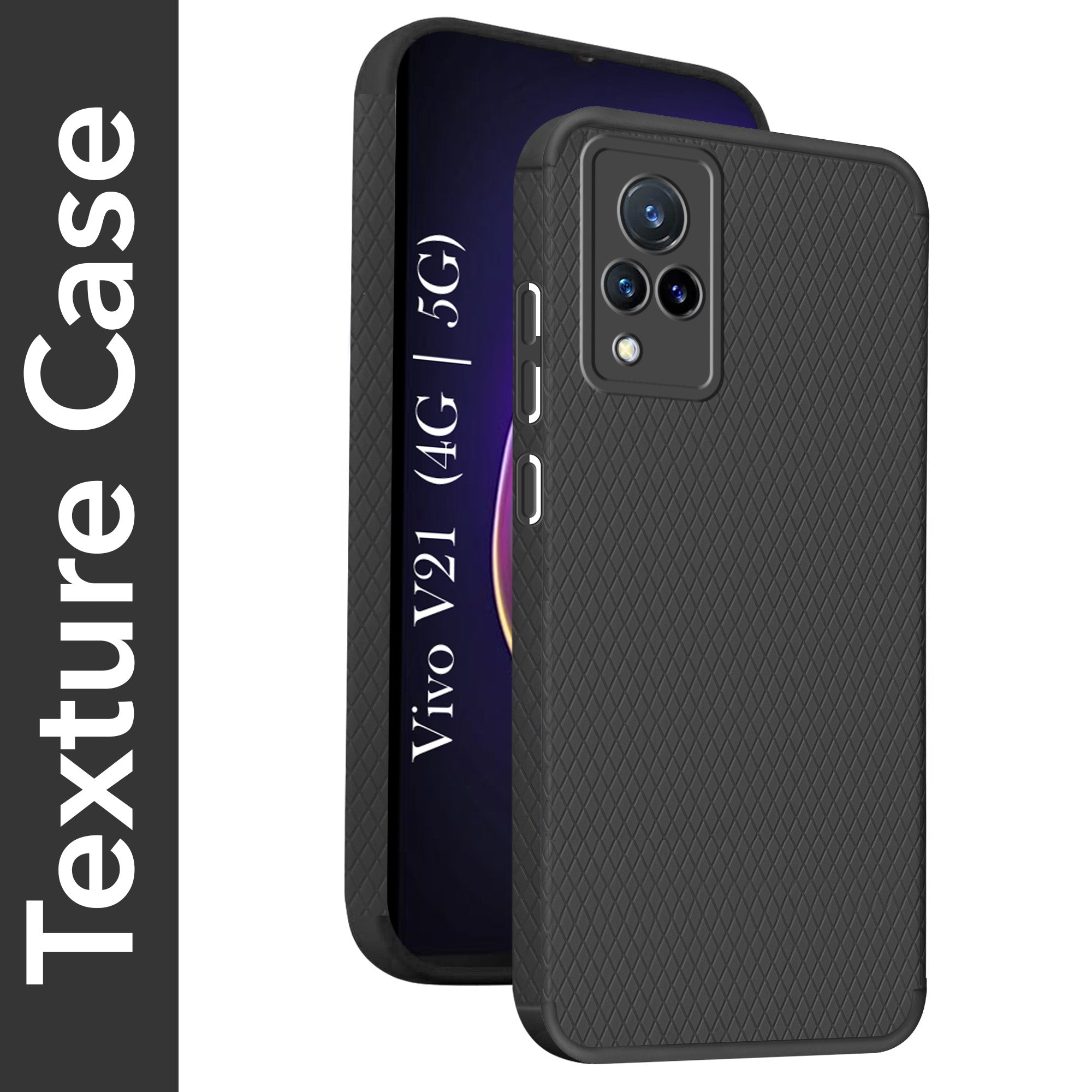 For Vivo V21 | Vivo V21 5G Back Cover Case Liquid Silicone (Camera Protection | Side Grip Texture | Soft and Flexible)