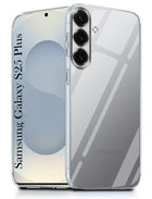 For Samsung Galaxy S25 Plus Back Cover Case Silicone (Clear Shockproof Case with Camera Protection | Soft and Flexible | Transparent)
