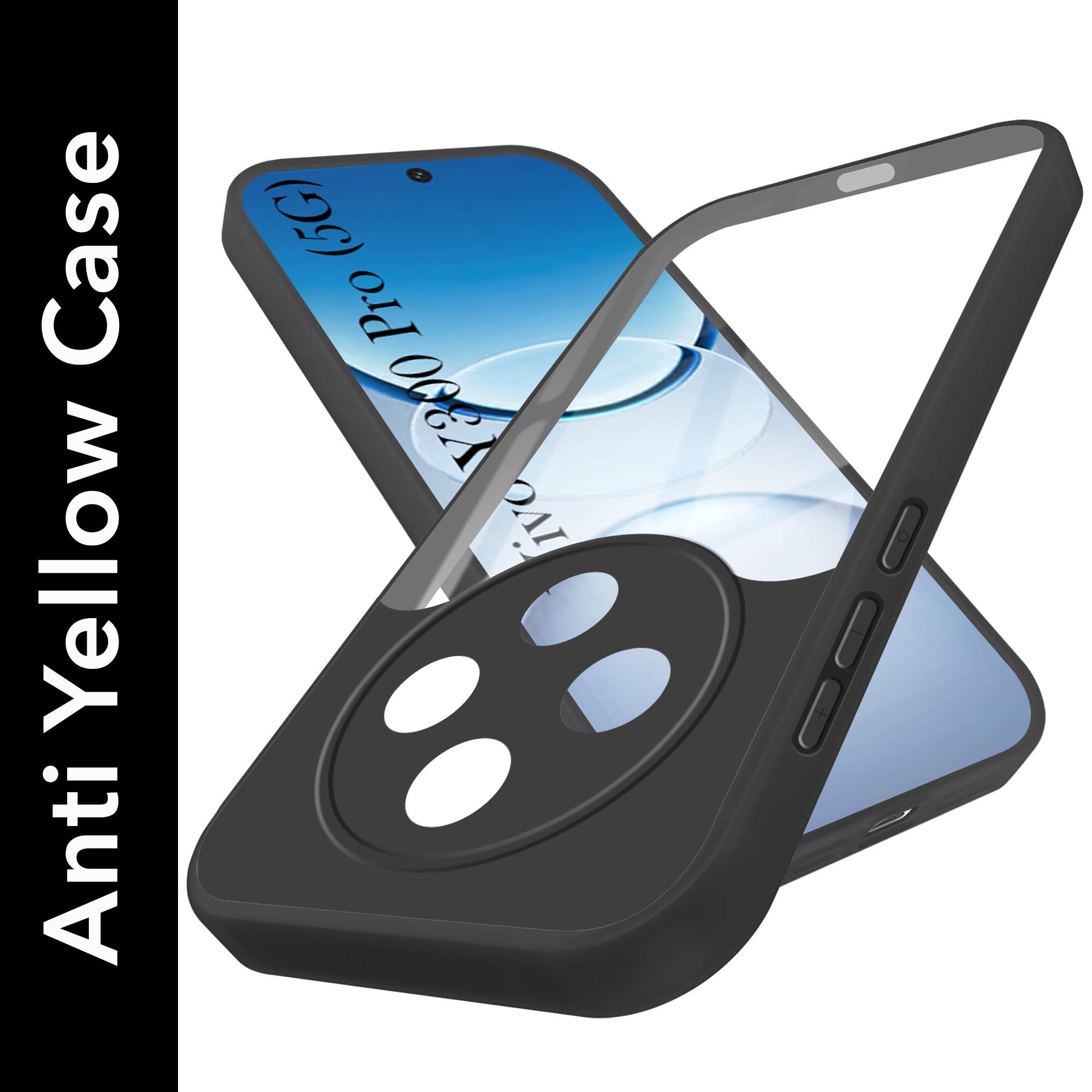 For Vivo Y300 Pro Back Cover Case (Lifetime Anti Yellow | Anti Scratch | Crystal Clear Shockproof)