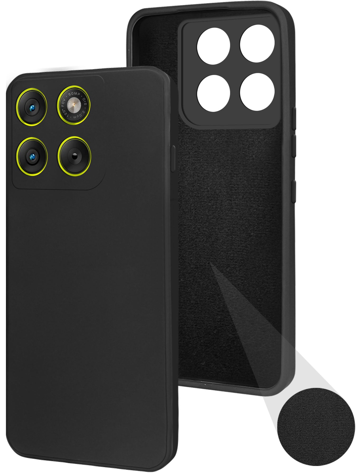 For Motorola Moto Edge 70 Back Cover Case (Matte Finish Silicone with Inside Fiber cloth)