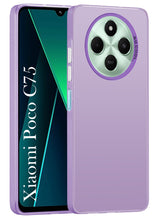 For Poco C75 | Poco M7  Hard Back Cover Case (Velvet Touch | Professional Glossy Finish | Camera Protection Bump)