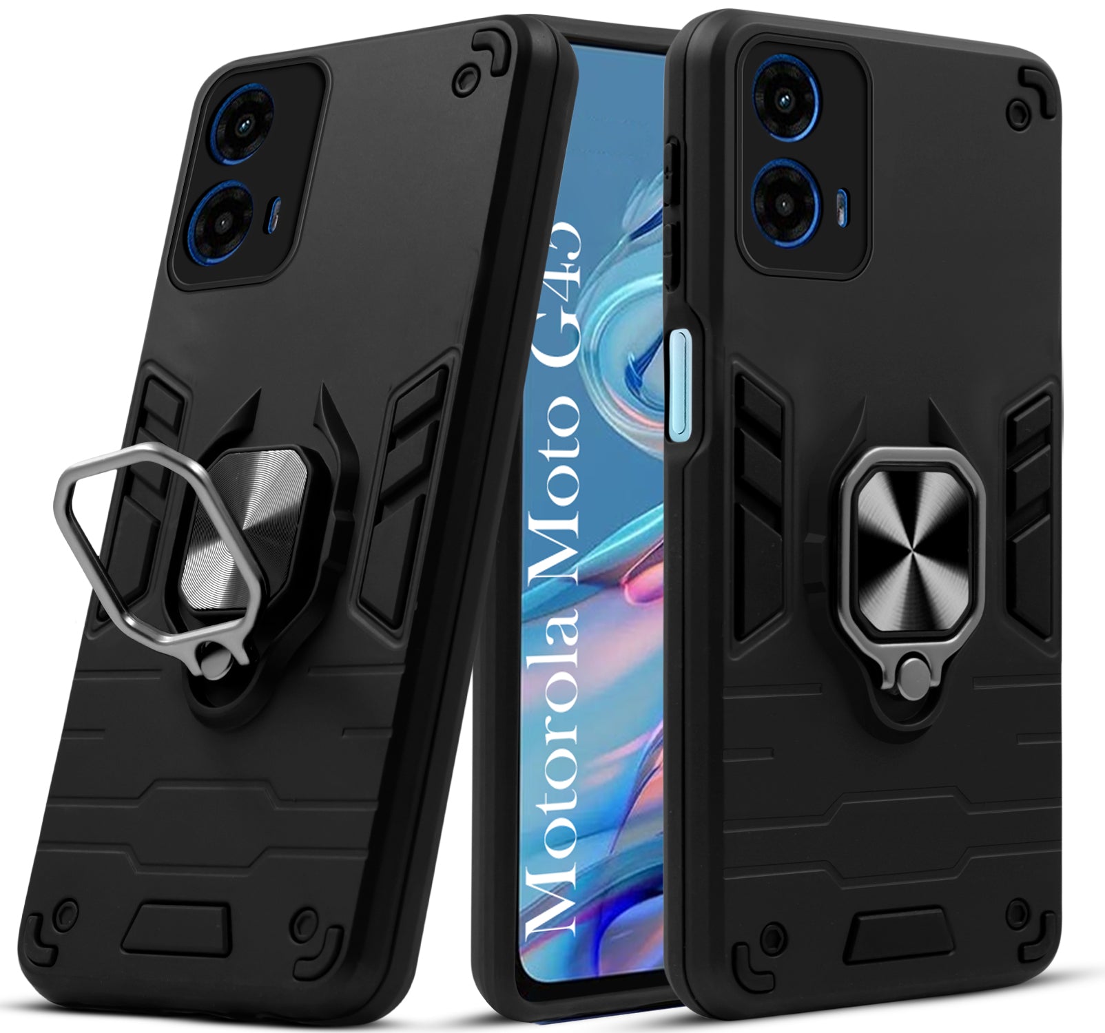 For Motorola Moto G45 Back Cover Case (Shockproof Polycarbonate Dual Layer Hybrid Armor)