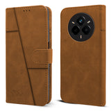 For Realme 14 Pro Flip Cover Case ( Stitched Leather with Magnetic Closure)