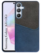 For Samsung Galaxy A35 Back Cover Case (Dual PU Leather Stitch | Professional Minimalist | Soft and Flexible)
