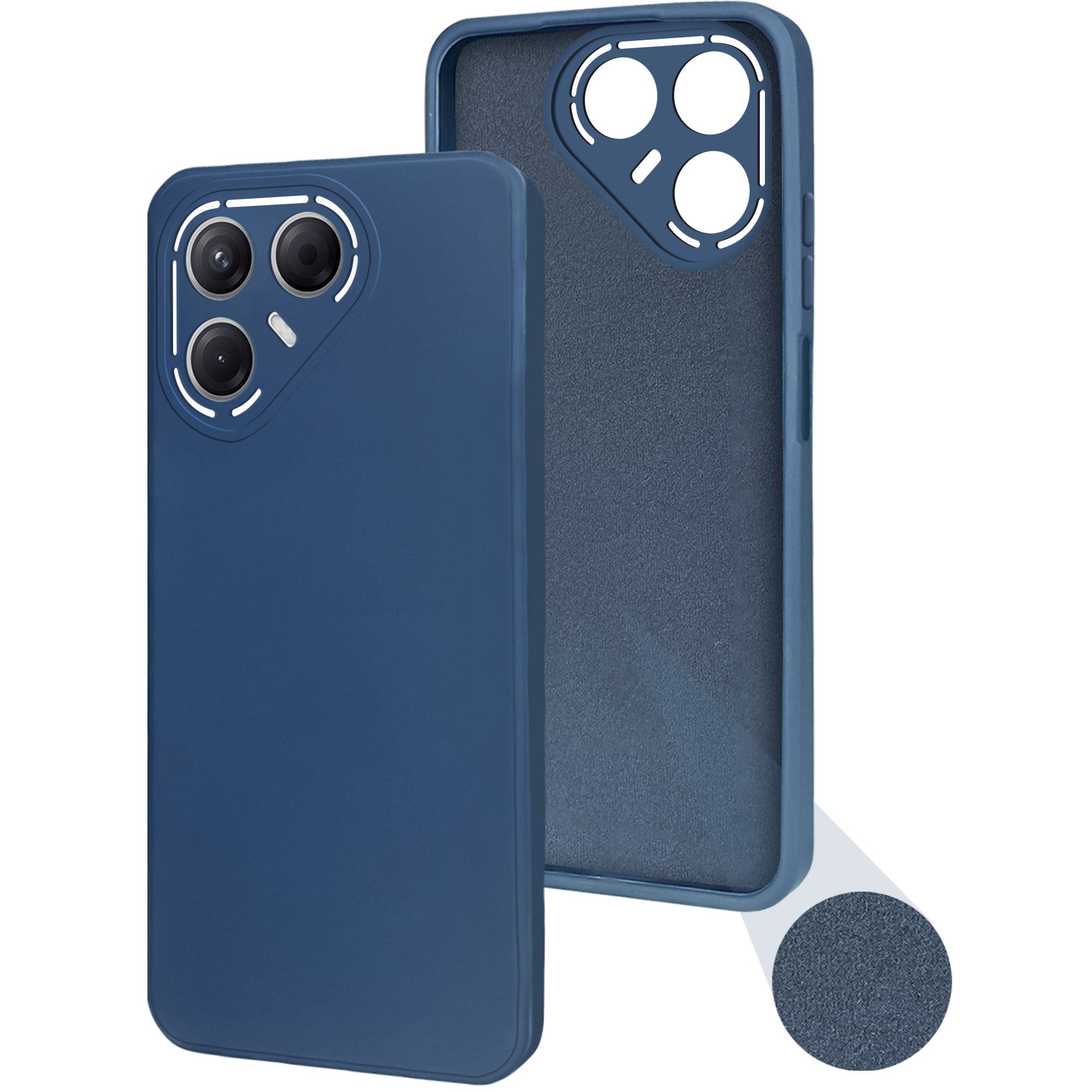 For Tecno Pova 7 5G Back Cover Case (Matte Finish Silicone with Inside Fiber Cloth)