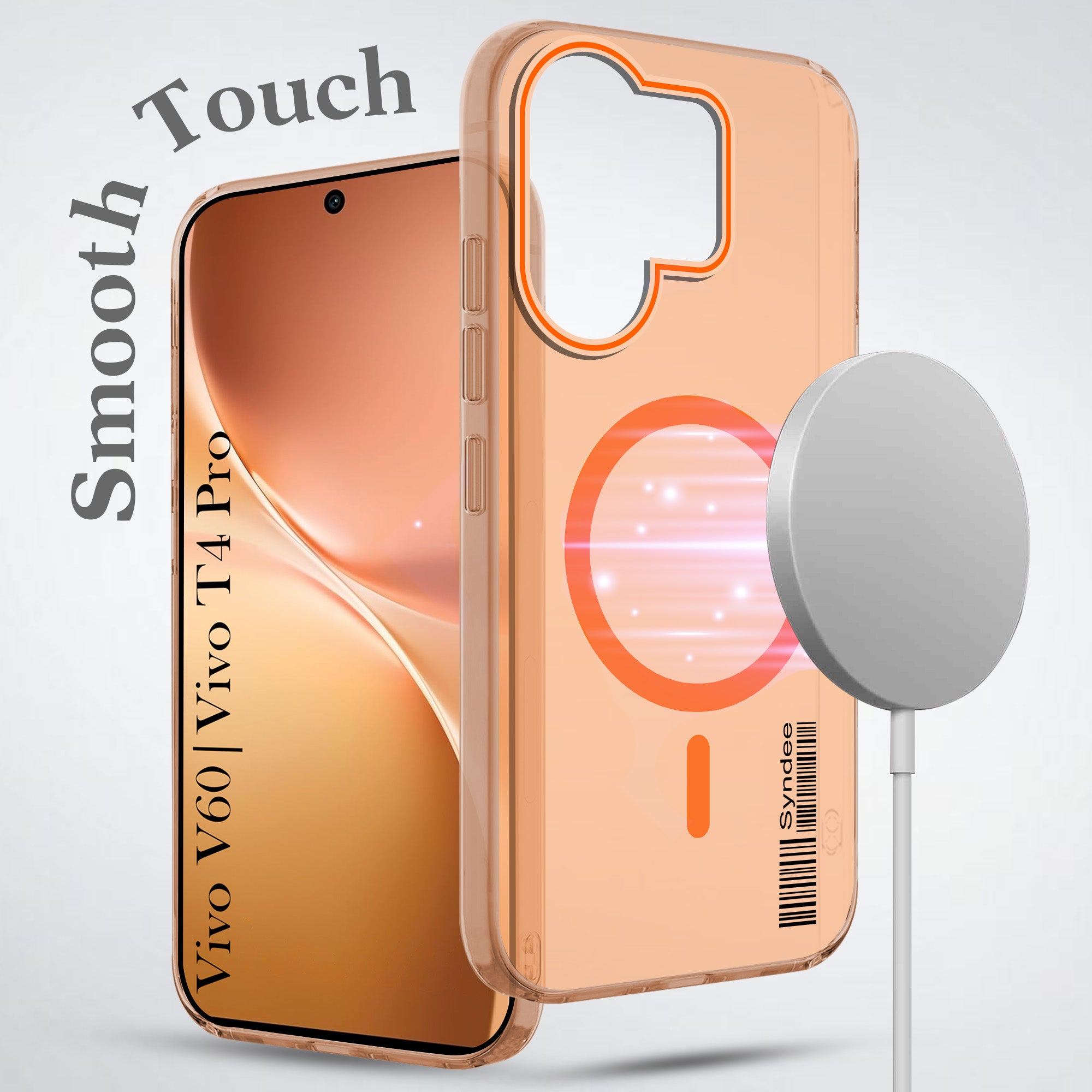 For Vivo V60 | Vivo T4 Pro Back Cover Case (Soft Touch | Camera Bump Protection | MagSafe Compatible | Matte Finish)