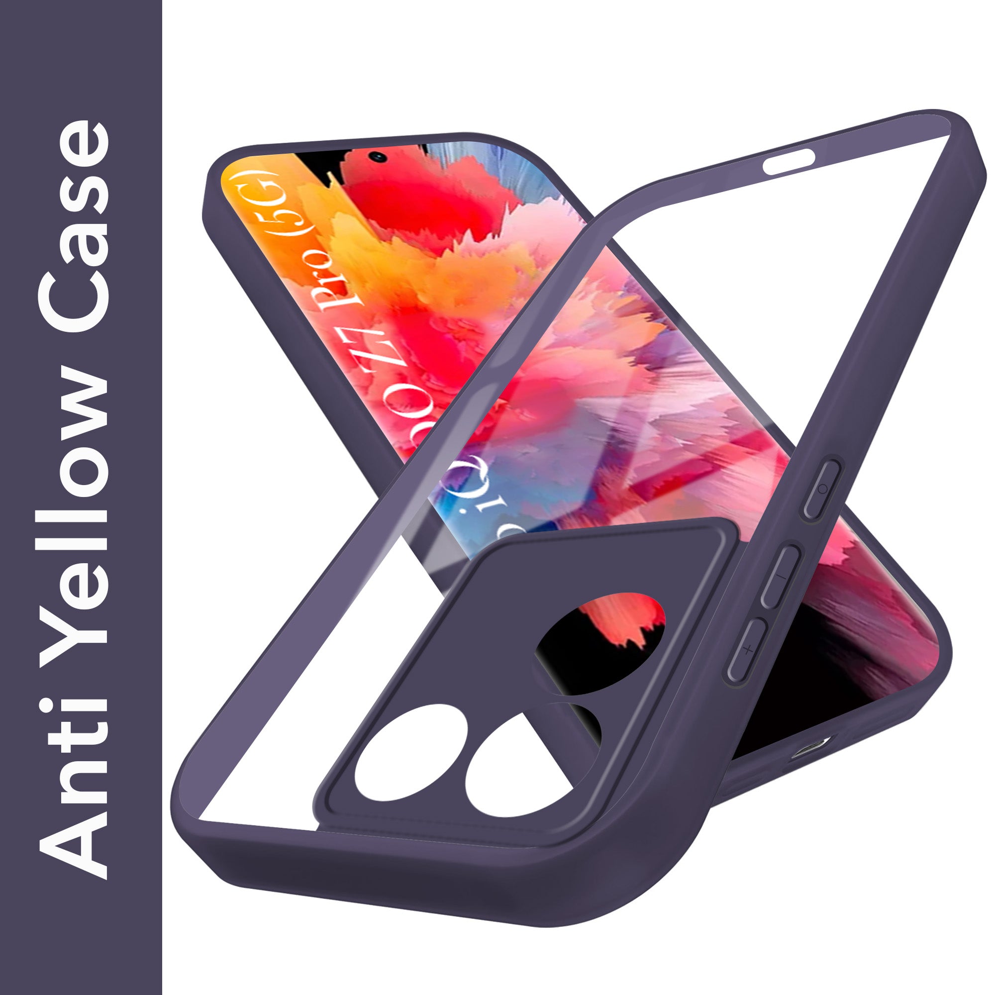For Vivo iQOO Z7 Pro Back Cover Case Ultra-Hybrid(Lifetime Anti Yellow | Anti Scratch | Crystal Clear Shockproof)