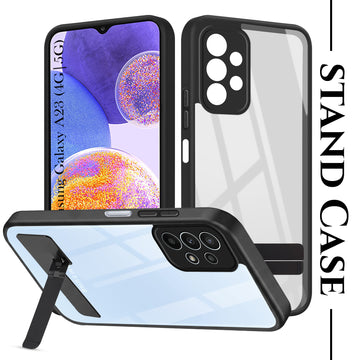 For Samsung Galaxy A23 4G | 5G Back Cover Case (Built-in Stand | Lifetime Anti Yellow | Kickstand Shockproof | Camera Protection | MagSafe Compatible)