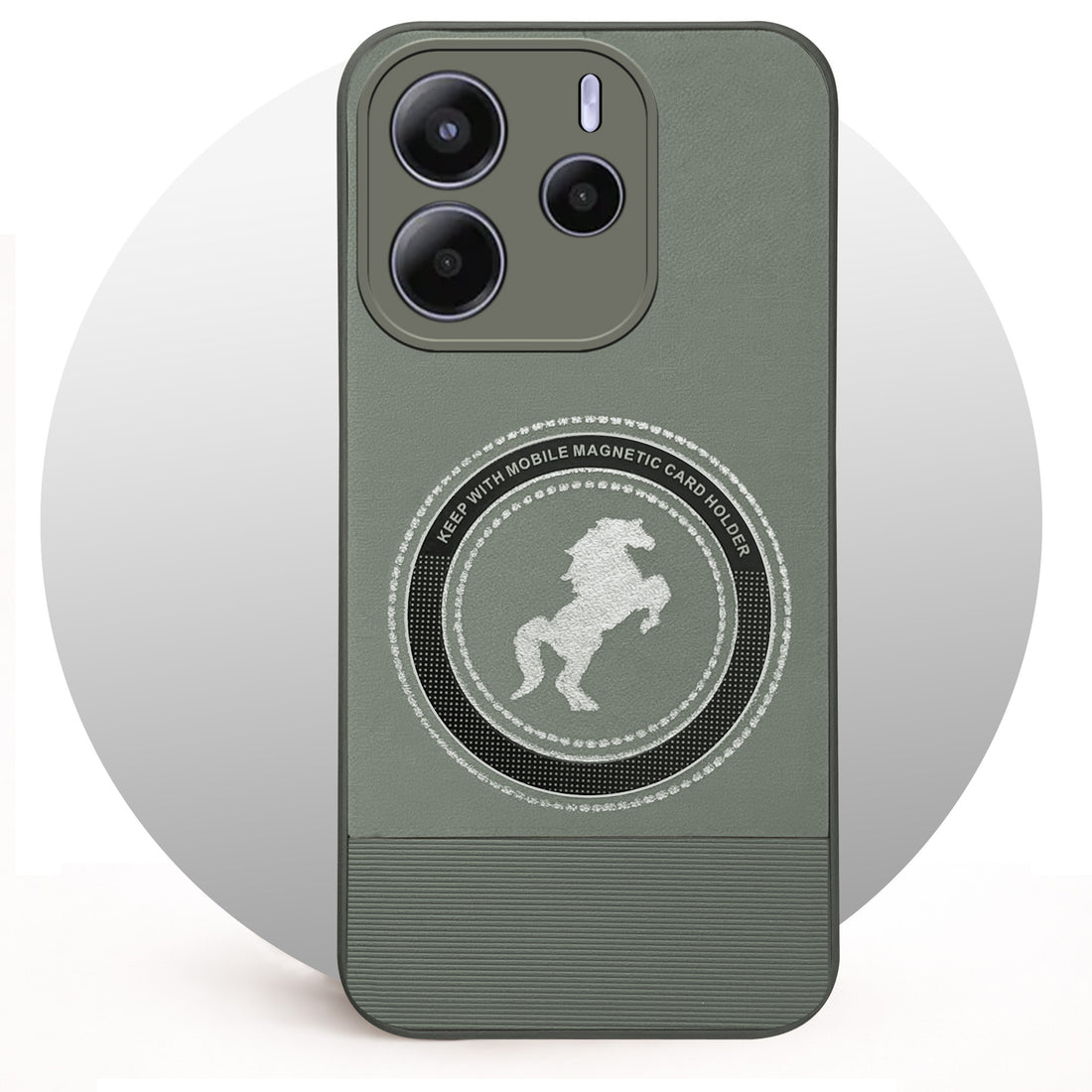 For Redmi Note 14 5G | Redmi Note 14 SE Back Cover Case PU Leather Finish (Professional Minimalist Texture | MagSafe Compatile | Camera Protection | Sleek Sober Formal)