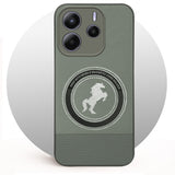 For Redmi Note 14 5G | Redmi Note 14 SE Back Cover Case PU Leather Finish (Professional Minimalist Texture | MagSafe Compatile | Camera Protection | Sleek Sober Formal)