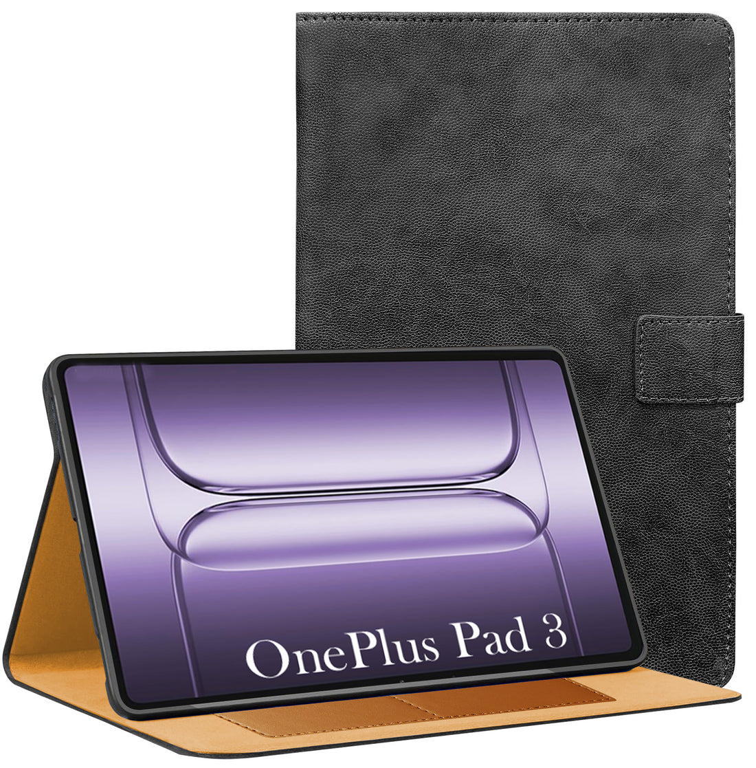 For OnePlus Pad 3 13.2 Inch OPD2415 Flip Cover Folio Cover (PU Leather | Multi-Angle Smart Stand | Card Storage Slots | Silicone Back Pouch)