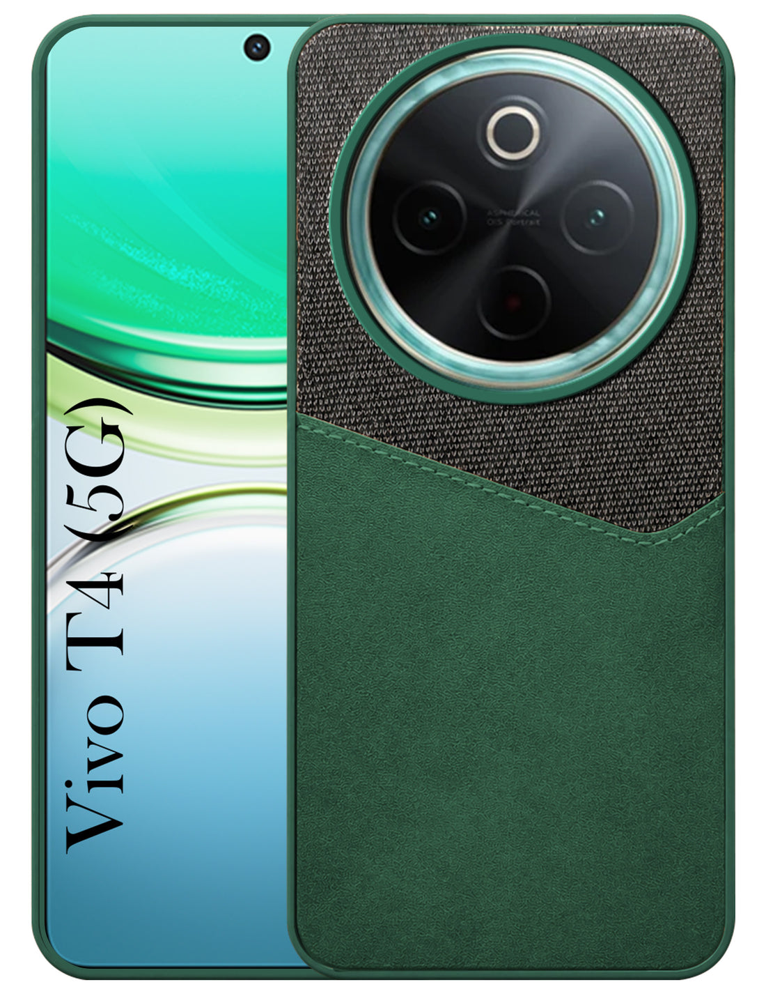 For Vivo T4 Back Cover Case (Dual PU Leather Stitch | Professional Minimalist | Soft and Flexible)
