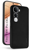 For Vivo Y400 Pro Back Cover Case (Textured Grip Design | Micro-Fiber Cloth Inside | Slim and Light Weight | Soft Touch and Feel | Black)