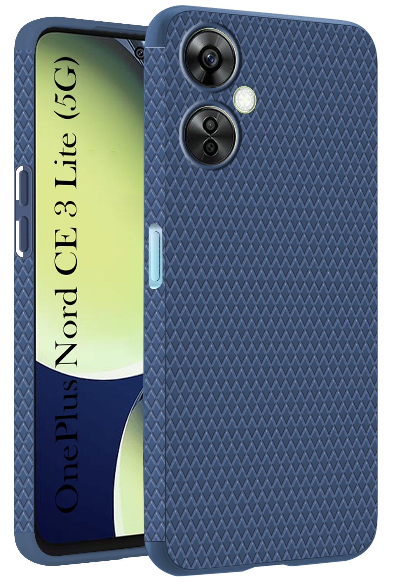 For OnePlus Nord CE Lite Back Cover Case (Liquid Silicone Side Grip Camera Protection) Matte Blue