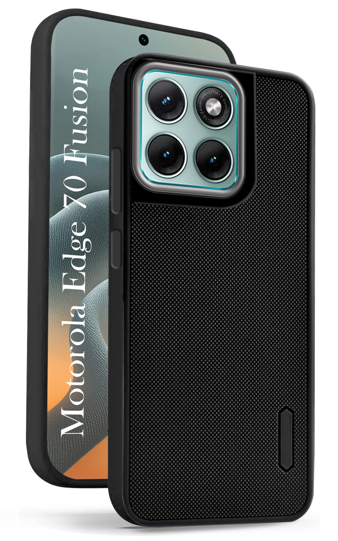 For Motorola Moto Edge 70 Fusion Back Cover Case Rubberised (Textured Grip Design | Micro-Fiber Cloth Inside | Slim and Light Weight | Soft Touch and Feel)