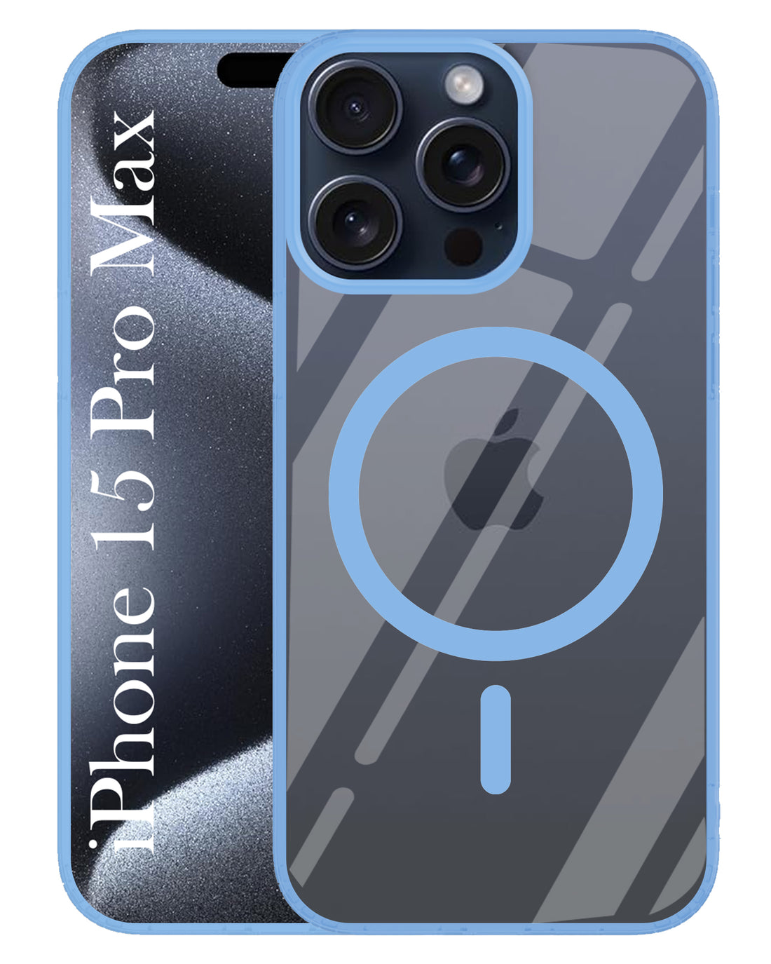 For Apple iPhone 15 Pro Max Back Cover Case (MagSafe Compatible Wireless Charging | Hybrid Camera Bump Protection | Shockproof Polycarbonate Material)