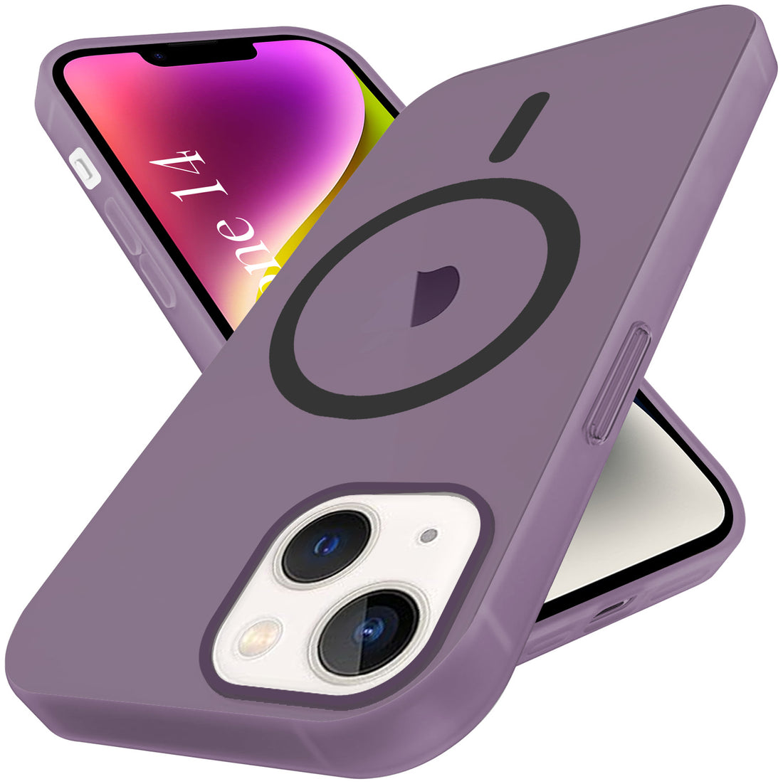 For Apple iPhone 14 Back Cover Case (Frosted Matte Feel | MagSafe Compatible Wireless Charging | Polycarbonate Material)