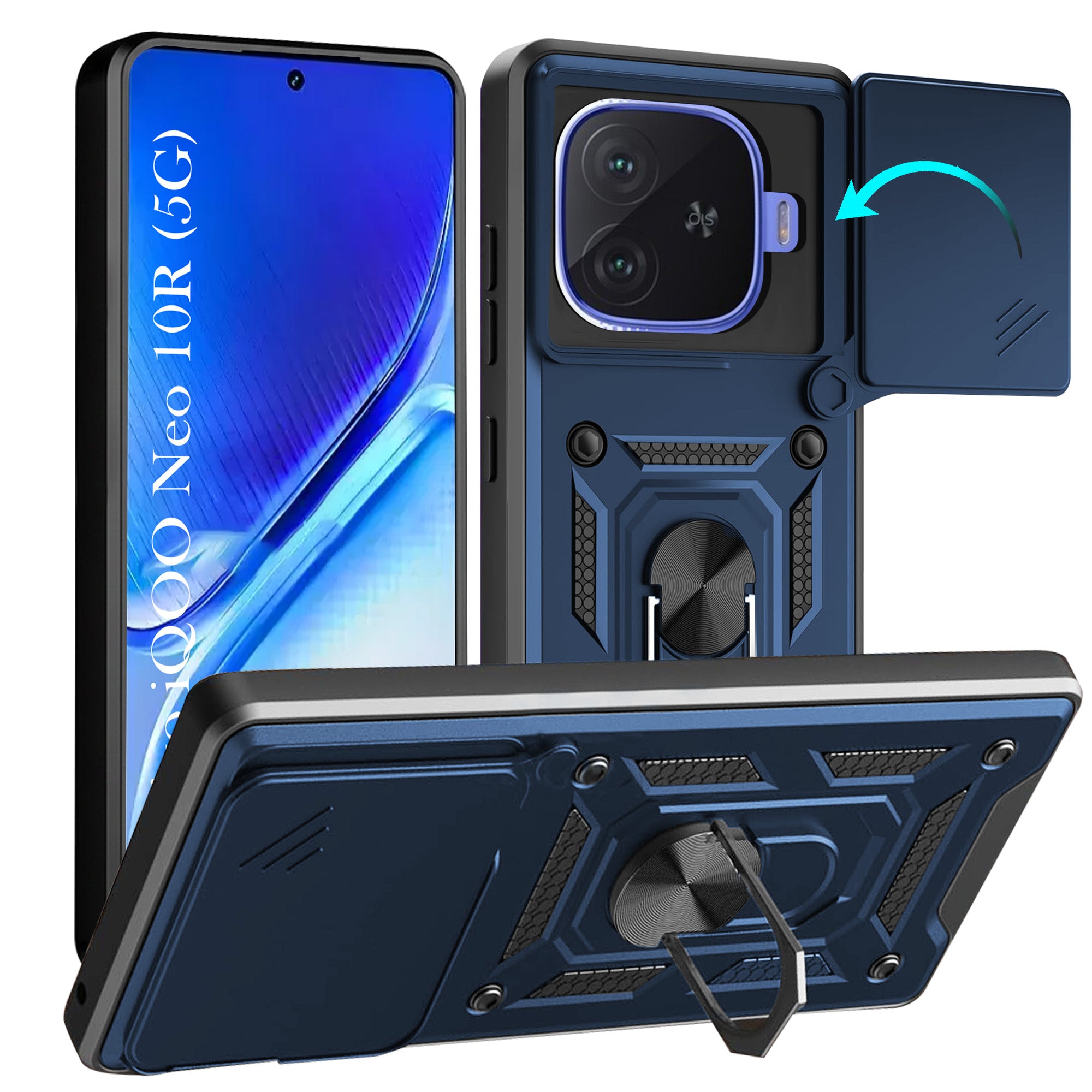 For Vivo iQOO Neo 10R Back Cover Case (Hybrid Dual Armor Polycarbonate)