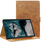 For Nokia T20 10.36 Inch TA-1397/1394/1392 Flip Cover Folio Cover (PU Leather | Multi-Angle Smart Stand | Card Storage Slots | Silicone Back Pouch)