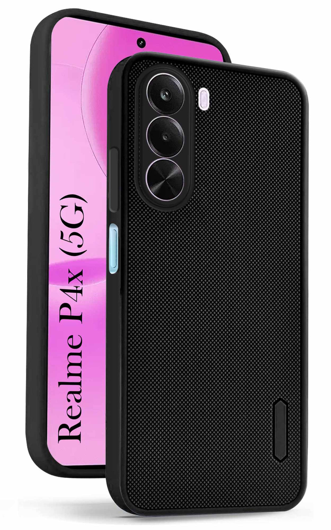 For Realme P4x Back Cover Case Rubberised (Textured Grip Design | Micro-Fiber Cloth Inside | Slim and Light Weight | Soft Touch and Feel)