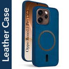 For Oppo Reno15 Pro 5G | Oppo Reno 15 Pro 5G Back Cover Case Leather Finish (MagSafe Compatible Wireless Charging | Soft Touch | Camera Bump Protection)