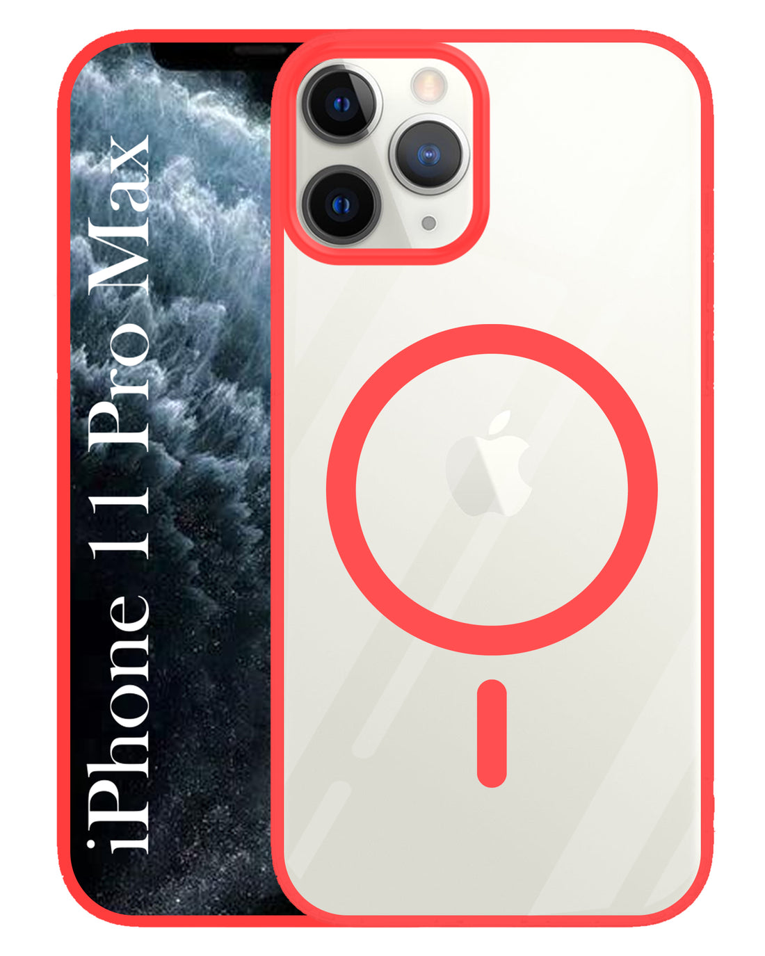For Apple iPhone 11 Pro Max  Back Cover Case (MagSafe Compatible Wireless Charging | Hybrid Camera Bump Protection | Shockproof Polycarbonate Material)
