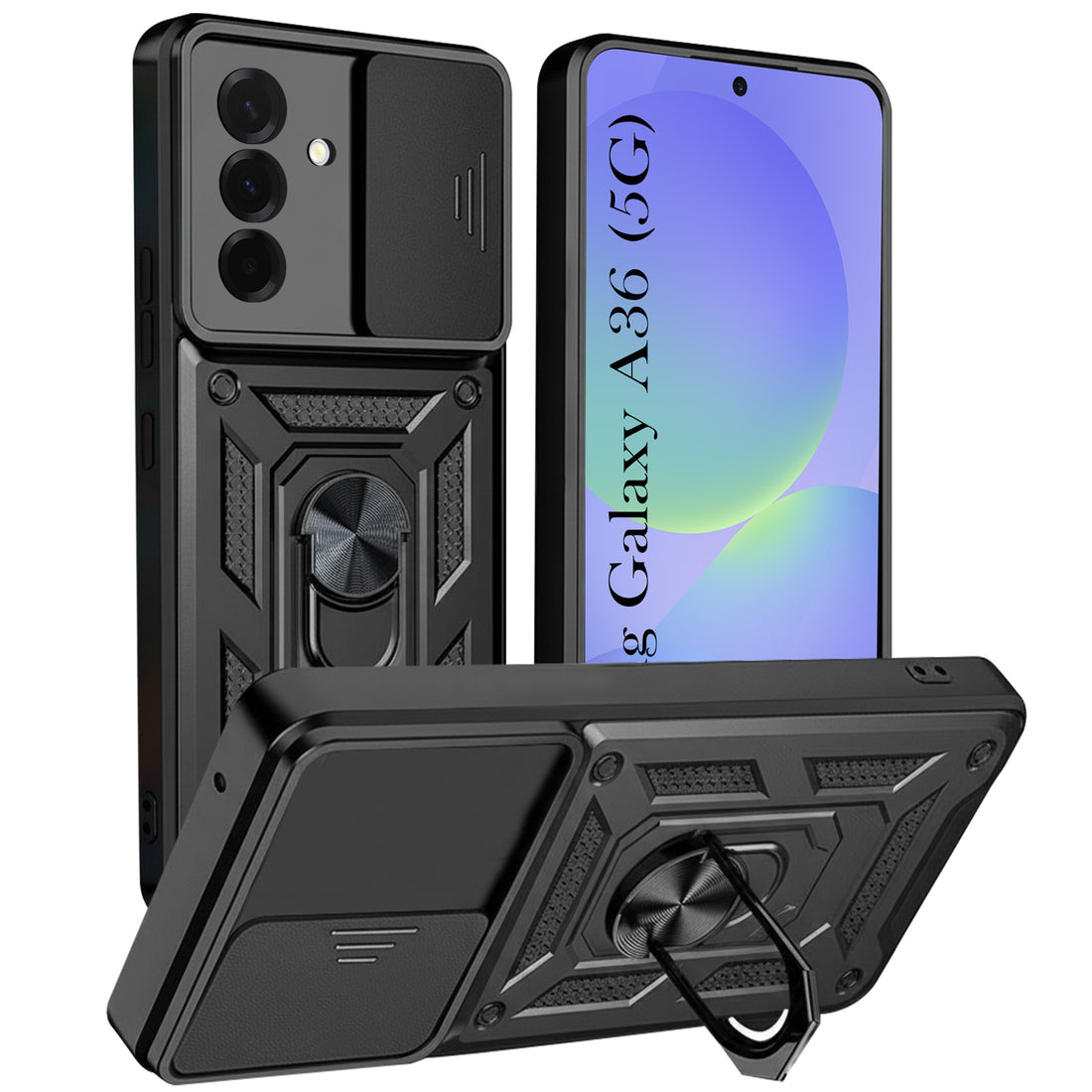 For Samsung Galaxy A36 5G Back Cover Case (Hybrid Dual Armor Polycarbonate)
