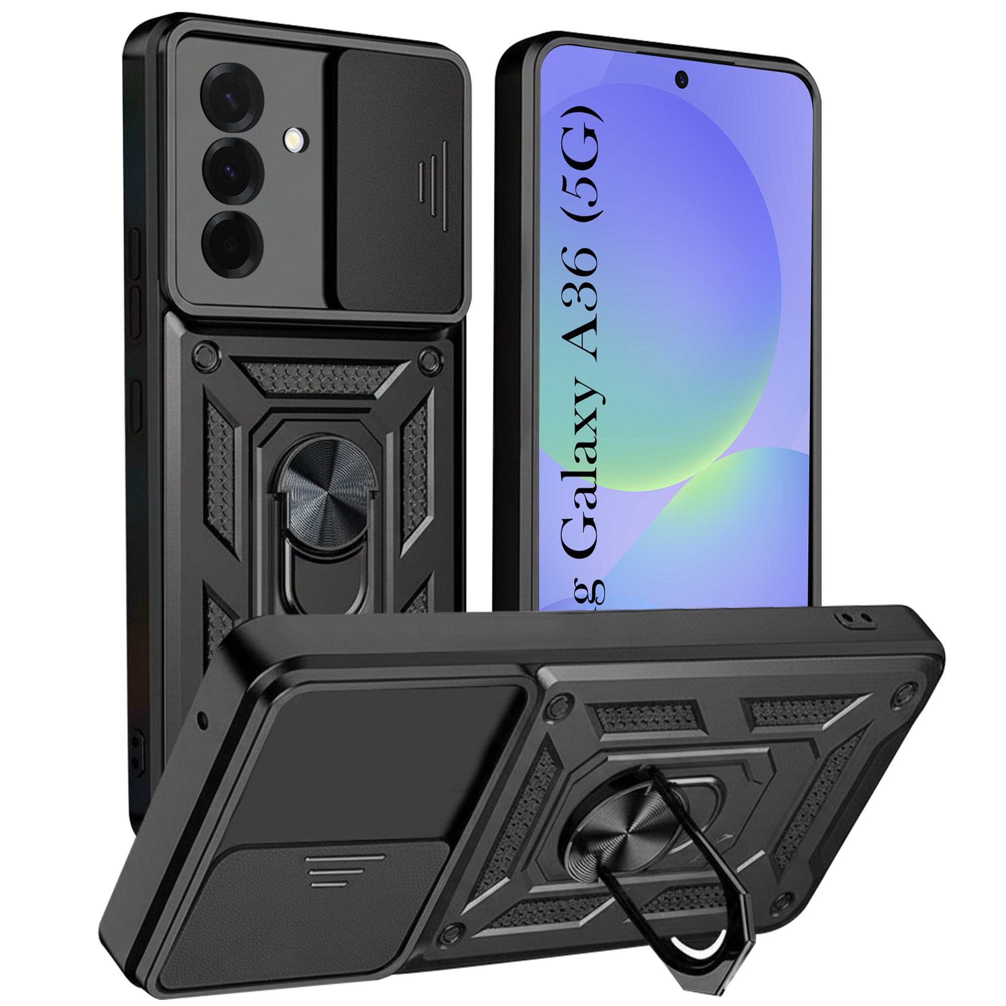 For Samsung Galaxy A36 5G Back Cover Case (Hybrid Dual Armor Polycarbonate)