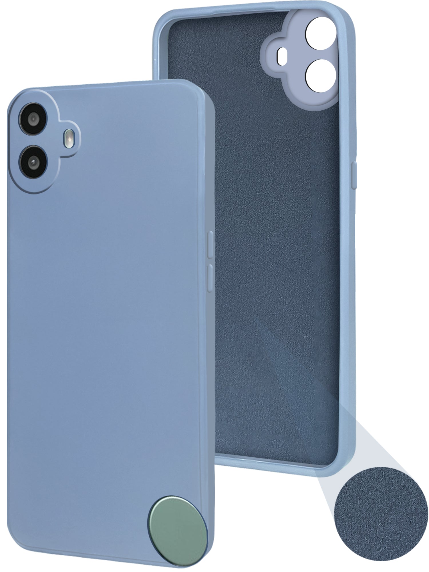 For Nothing CMF Phone 1 Back Cover Case (Matte Finish Silicone with Inside Fiber cloth)