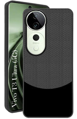 For Vivo T3 Ultra Back Cover Case (Elegant PU Leather Finish | Premium Minimalist Professional | Camera Protection Bump)