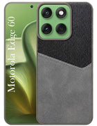 For Motorola Moto Edge 60 Back Cover Case (Dual PU Leather Stitch | Professional Minimalist | Soft and Flexible)