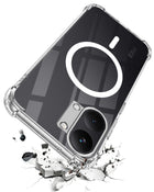 For Poco X8 Pro Max 5G Back Cover Shockproof Crystal-Clear (Magsafe Wireless Support | Drop & Camera Protection | Hard Polycarbonate)