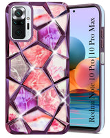 For Xiaomi Mi Redmi Note 10 Pro | 10 Pro Max Back Cover Case (Dual Design Glitter Sparkle and Detachable Diamond Print Case | Soft and Flexible)