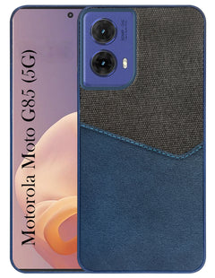 For Motorola Moto G85 Back Cover Case (Dual PU Leather Stitch | Professional Minimalist | Soft and Flexible)