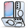 For Samsung Galaxy S24 FE Back Cover Case Crystal (Lifetime Anti Yellow | Magnetic Ring Stand | Camera Lens Protection | MagSafe Compatible)