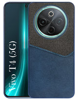 For Vivo T4 Back Cover Case (Dual PU Leather Stitch | Professional Minimalist | Soft and Flexible)