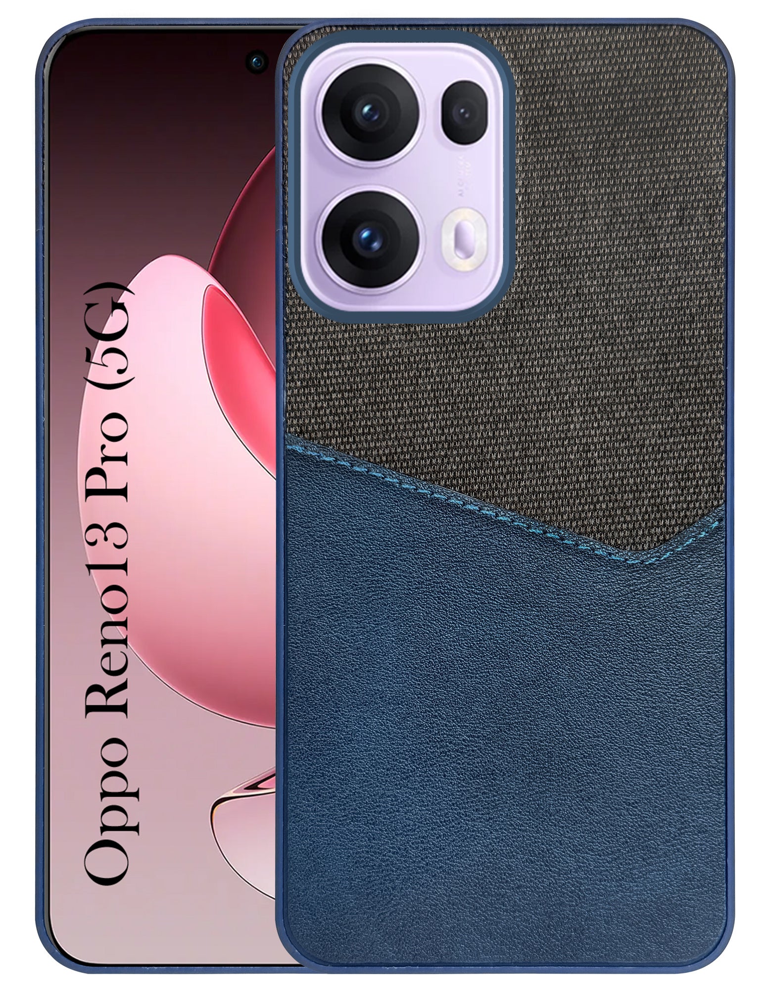 For Oppo Reno13 Pro 5G | Oppo Reno 13 Pro 5G Back Cover Case (Dual PU Leather Stitch | Professional Minimalist | Soft and Flexible)