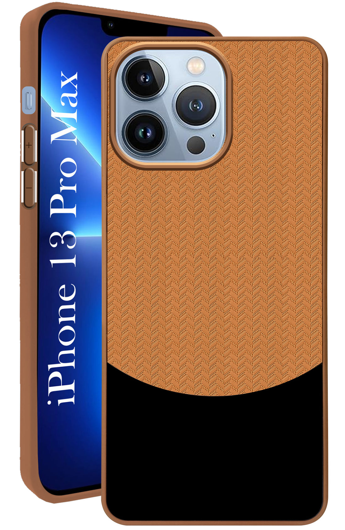 For Apple iPhone 13 Pro Max Back Cover Case (Elegant PU Leather Finish | Premium Minimalist Professional | Camera Protection Bump)
