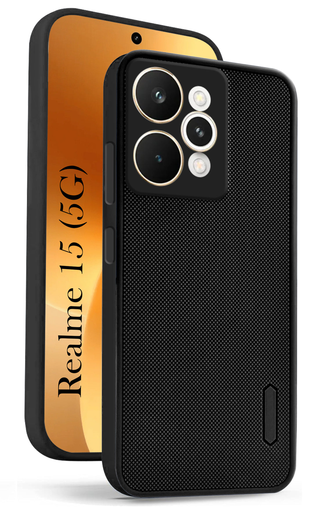 For Realme 15 Back Cover Case (Textured Grip Design | Micro-Fiber Cloth Inside | Slim and Light Weight | Soft Touch and Feel)