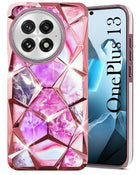 For OnePlus 13 Back Cover Case (Dual Design Glitter Sparkle and Detachable Diamond Print Case | Soft and Flexible)