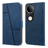 For Vivo T4 Ultra  Flip Cover Case (Stitched Leather with Magnetic Closure)
