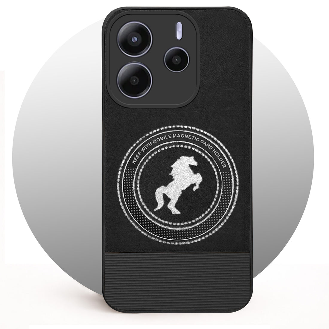 For Redmi Note 14 5G | Redmi Note 14 SE Back Cover Case PU Leather Finish (Professional Minimalist Texture | MagSafe Compatile | Camera Protection | Sleek Sober Formal)